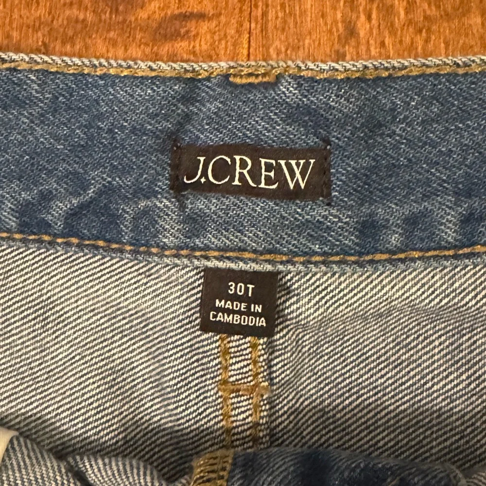 Blue jeans with brown suede detailing - Picture 3 of 3